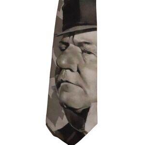 Ralph Marlin WC Fields Vintage Tie Mens Monochrome Novelty 1992 Made in USA